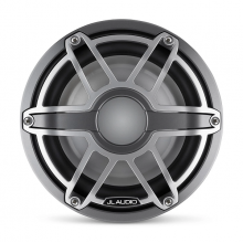 JL Audio - M6-8IB 8-inch Marine Subwoofer Driver, Gunmetal Trim Ring, Titanium Sport Grille, 4 Ω